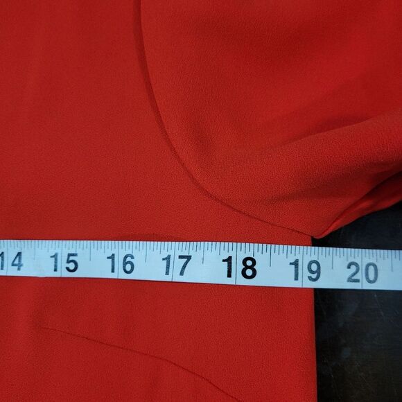 J.Crew size 6 red Long-Sleeve Shift Dress in Everyday Crepe MSRP $118. - Picture 4 of 7